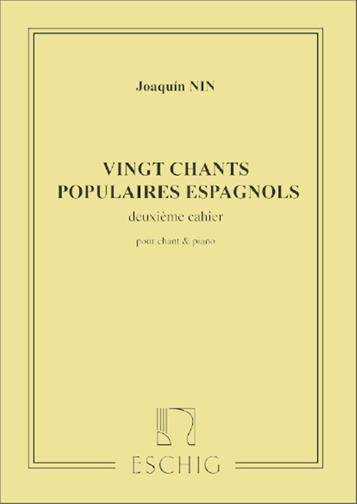 20 Chants Populaires Esp. Vol 2 Chant-Piano